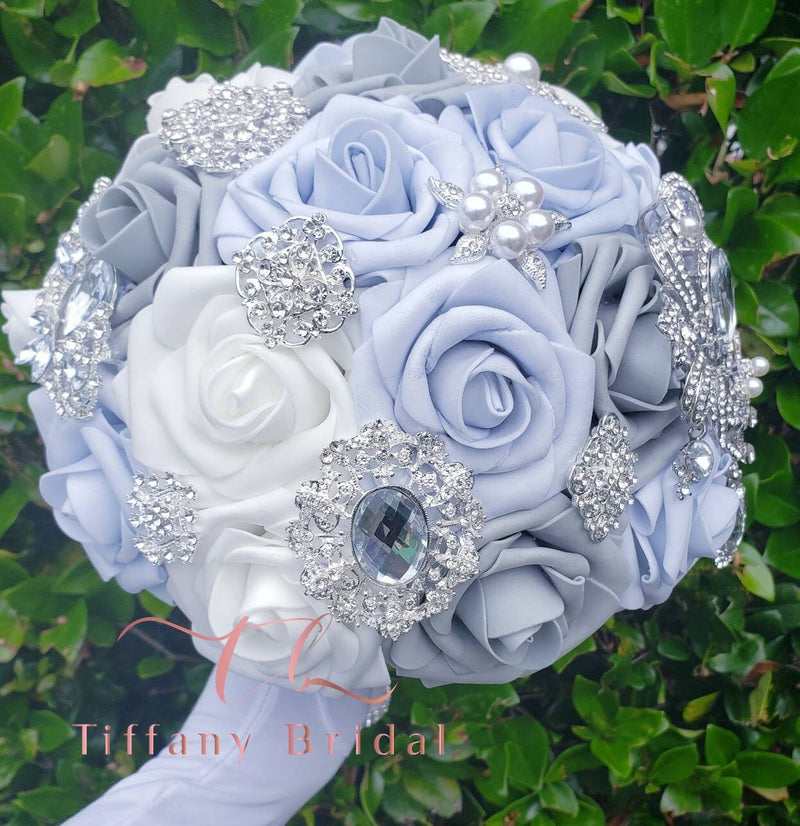 tiffany blue brooch bouquet