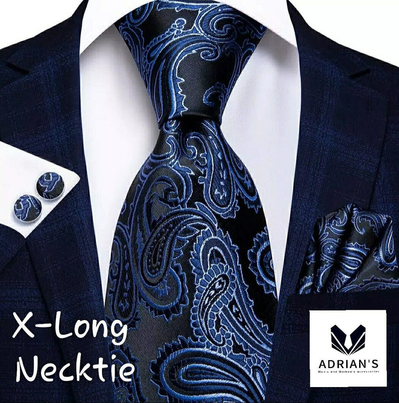 Men's Silk Necktie Set, Extra Long 63"  AT031